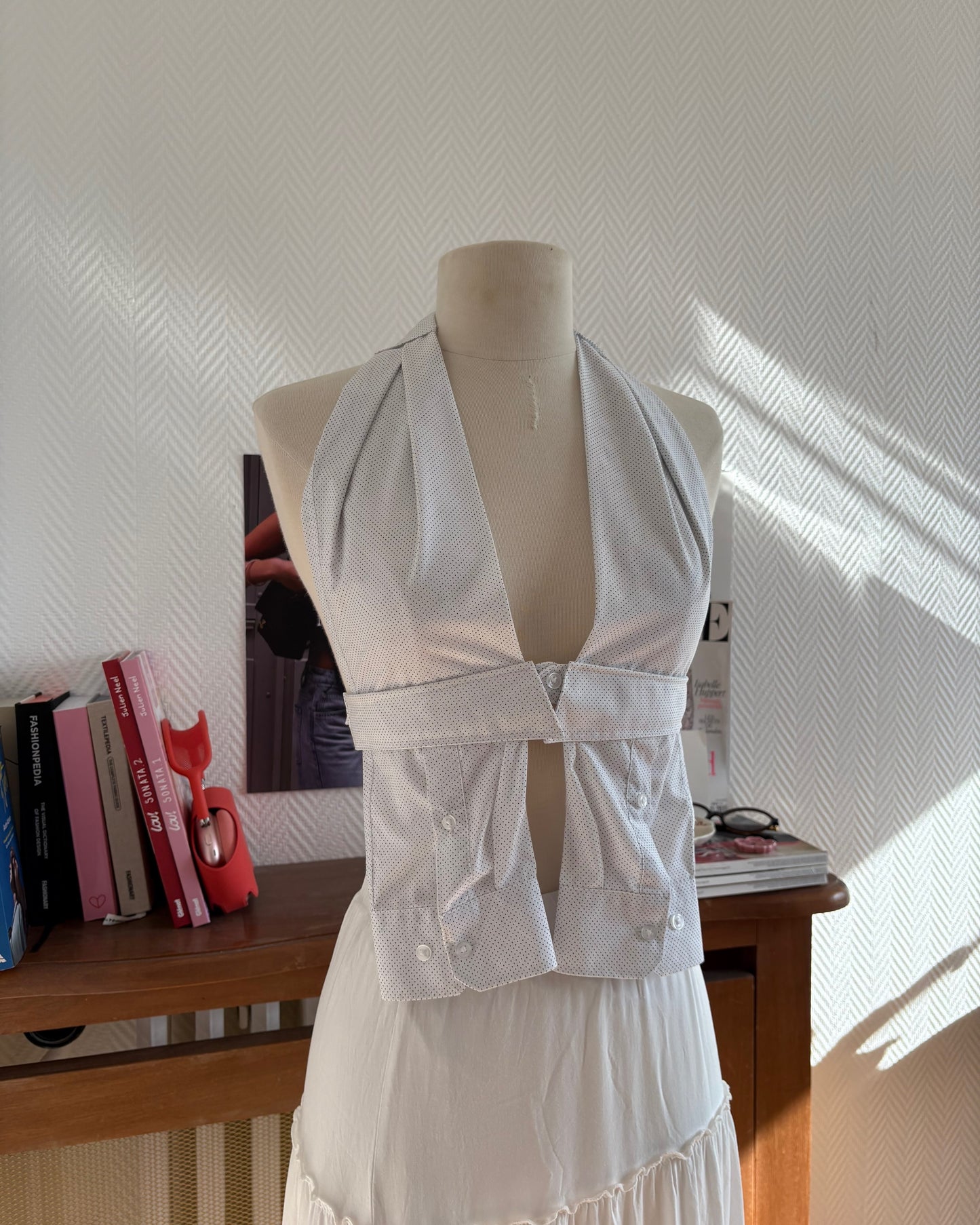 le Top Chemise White Polka