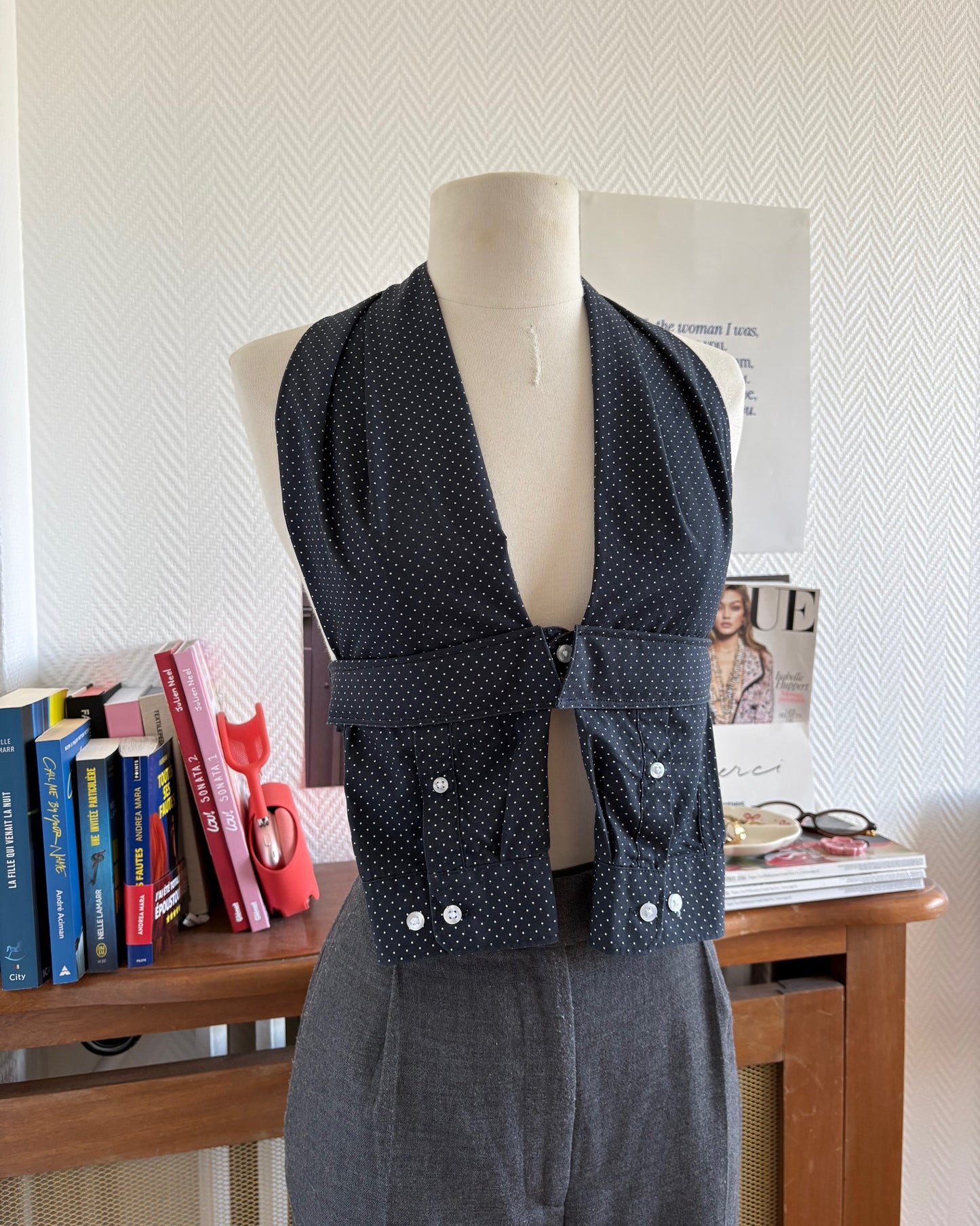le Top Chemise Dark Polka