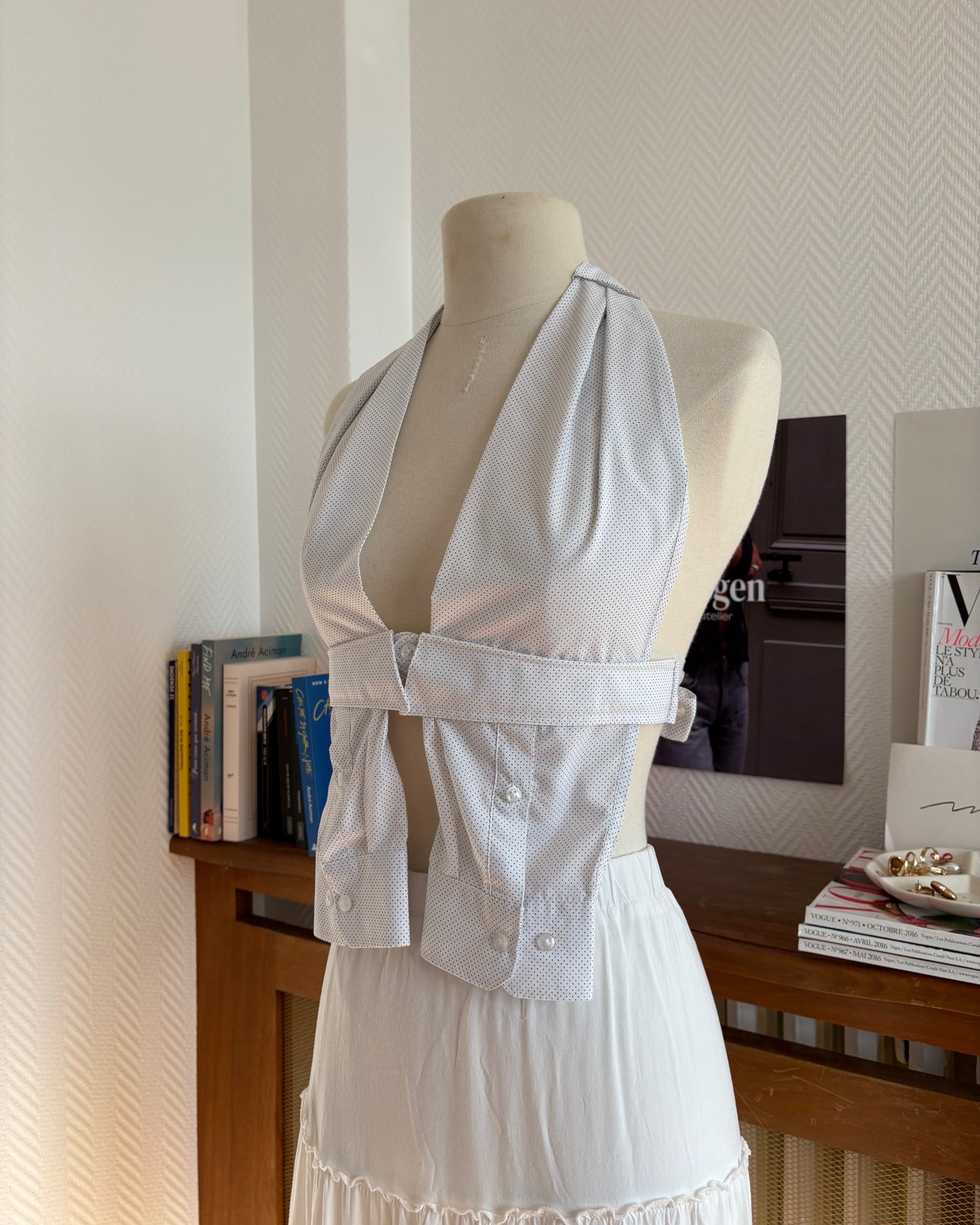 le Top Chemise White Polka