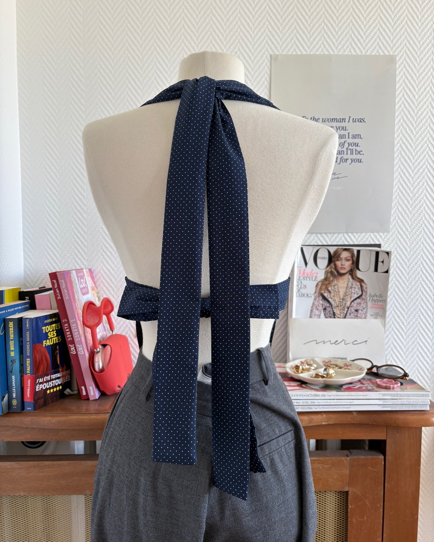 le Top Chemise Navy Polka