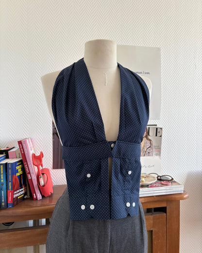 le Top Chemise Navy Polka