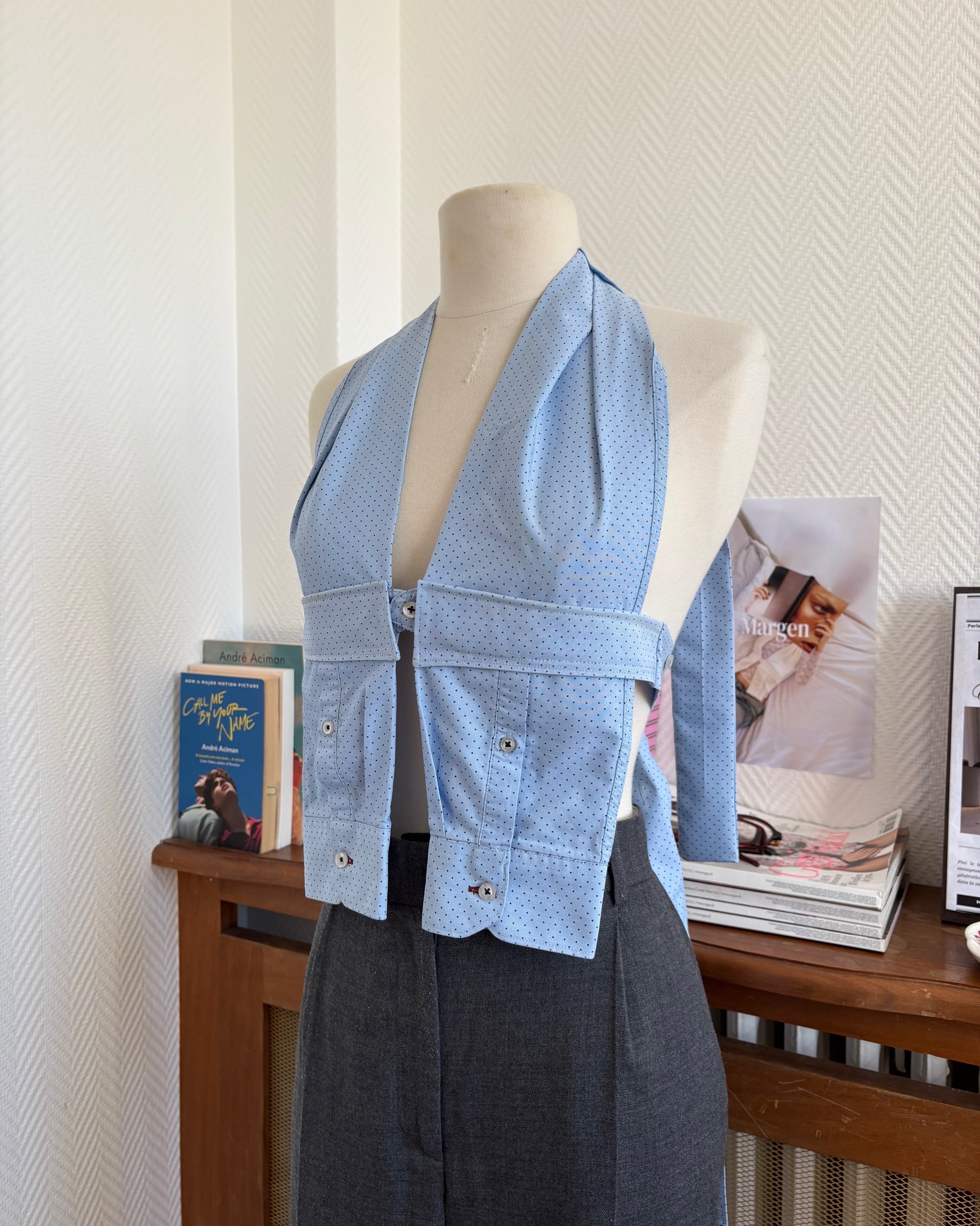 le Top Chemise Blue Polka