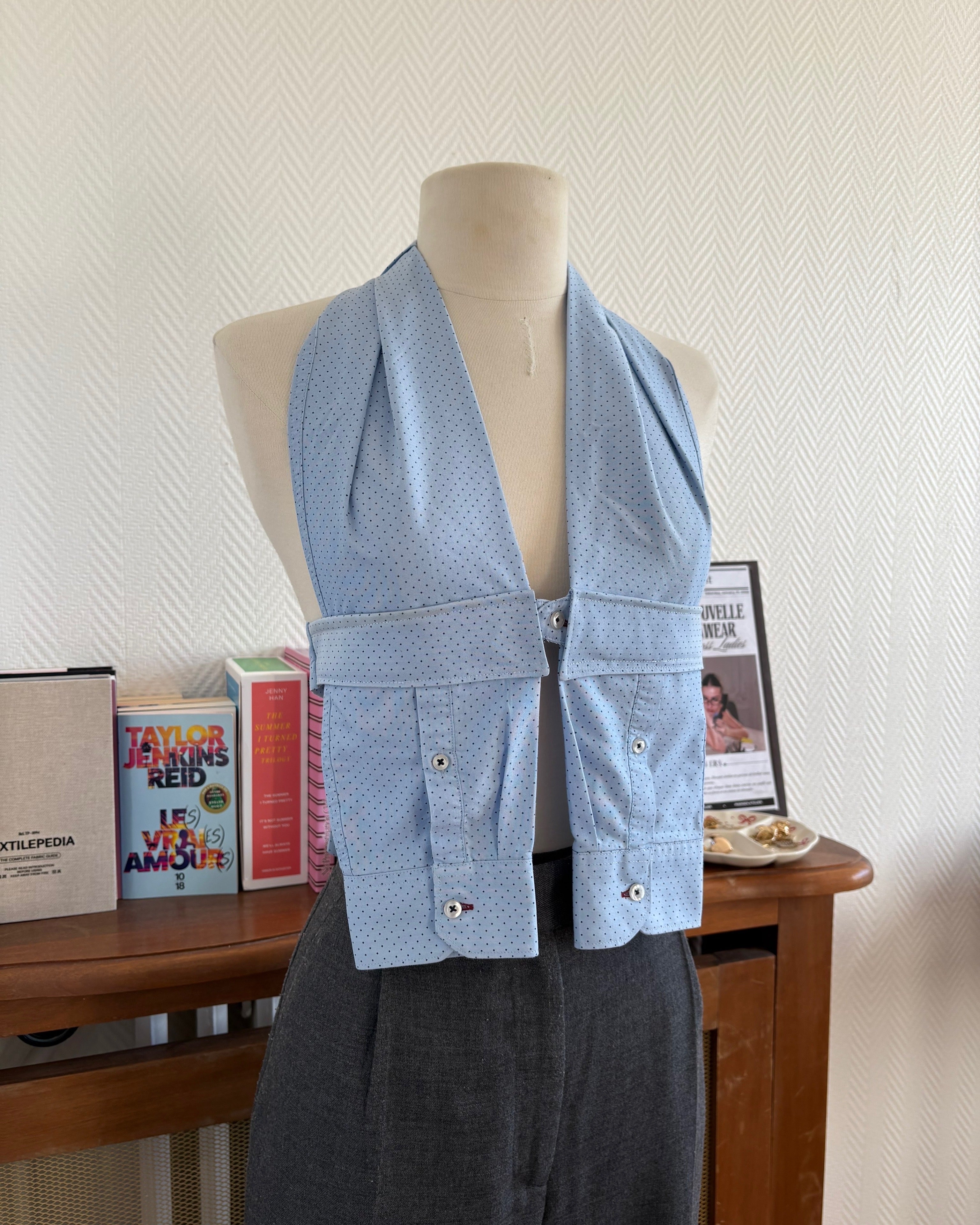 le Top Chemise Blue Polka