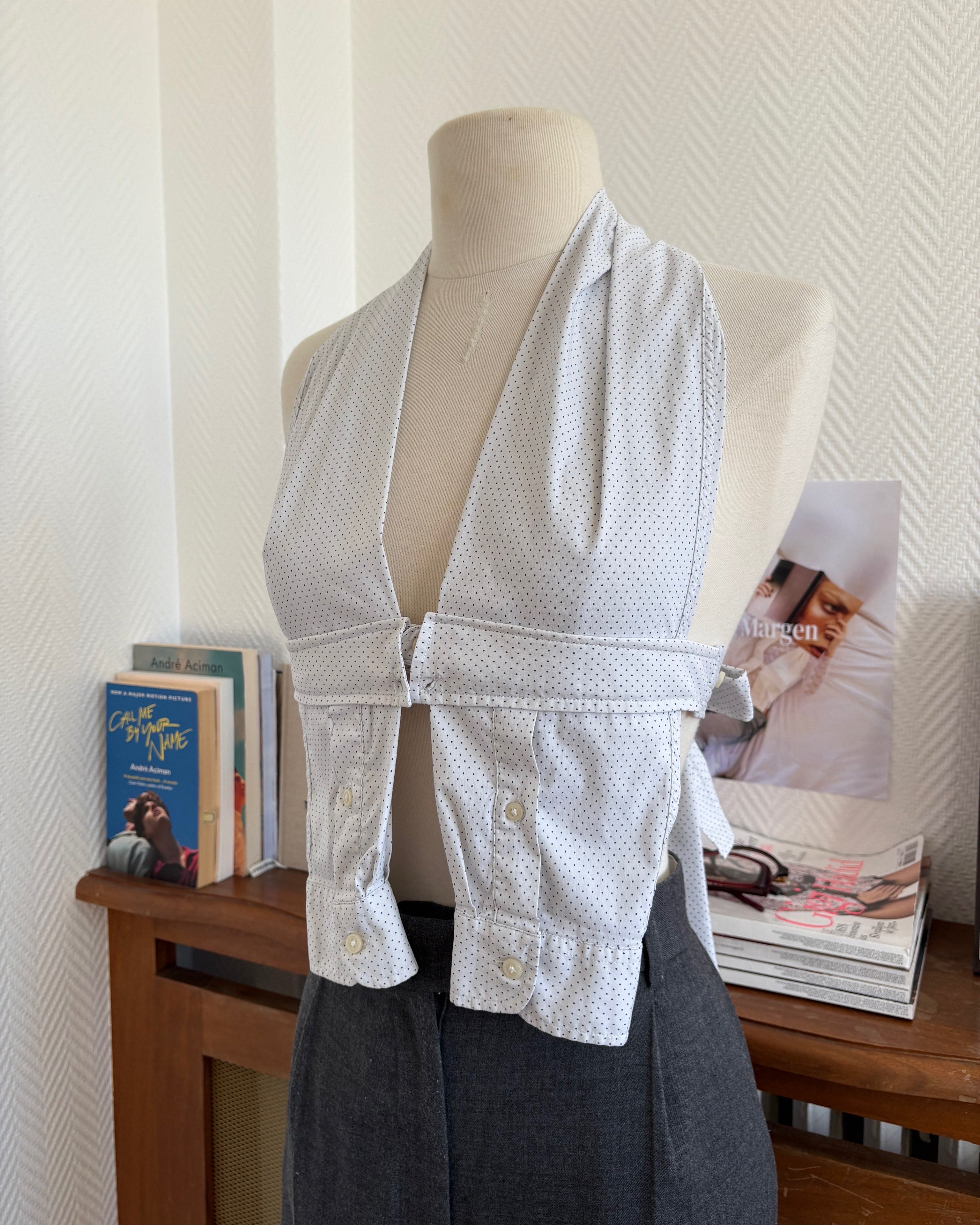 le Top Chemise White Polka