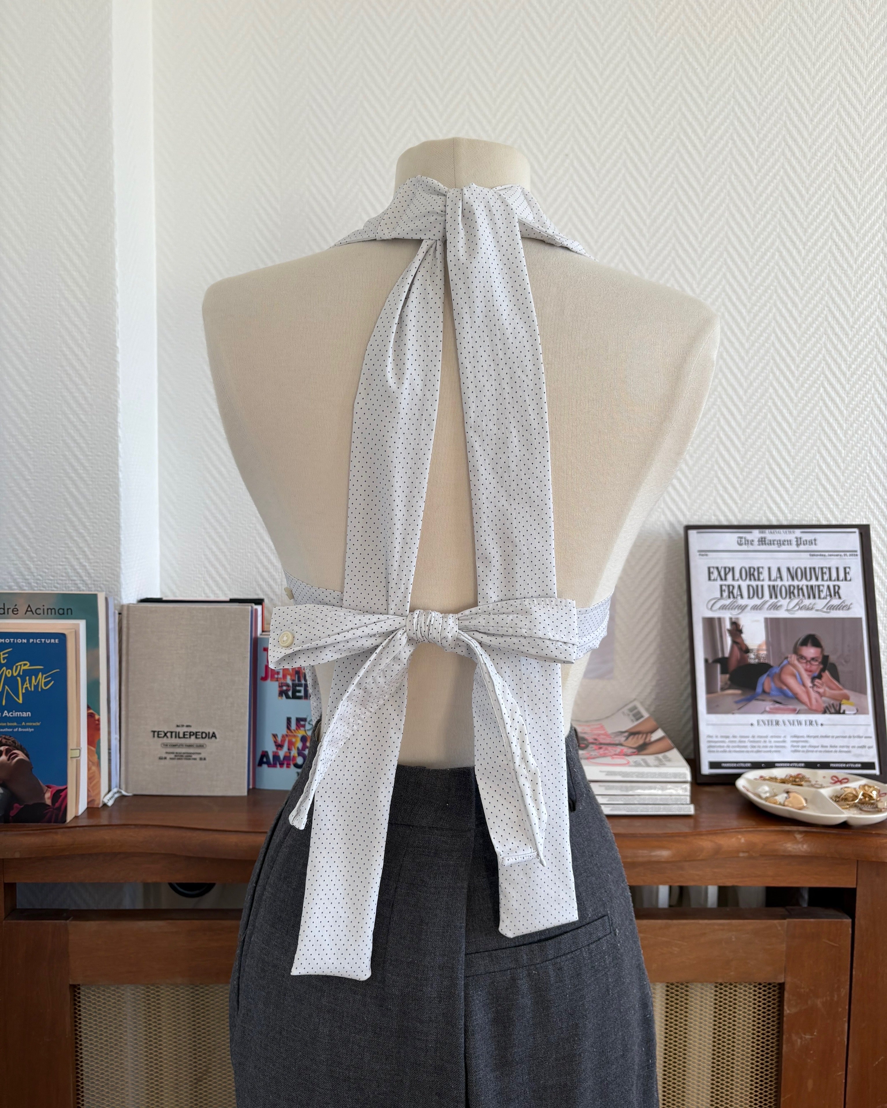 le Top Chemise White Polka