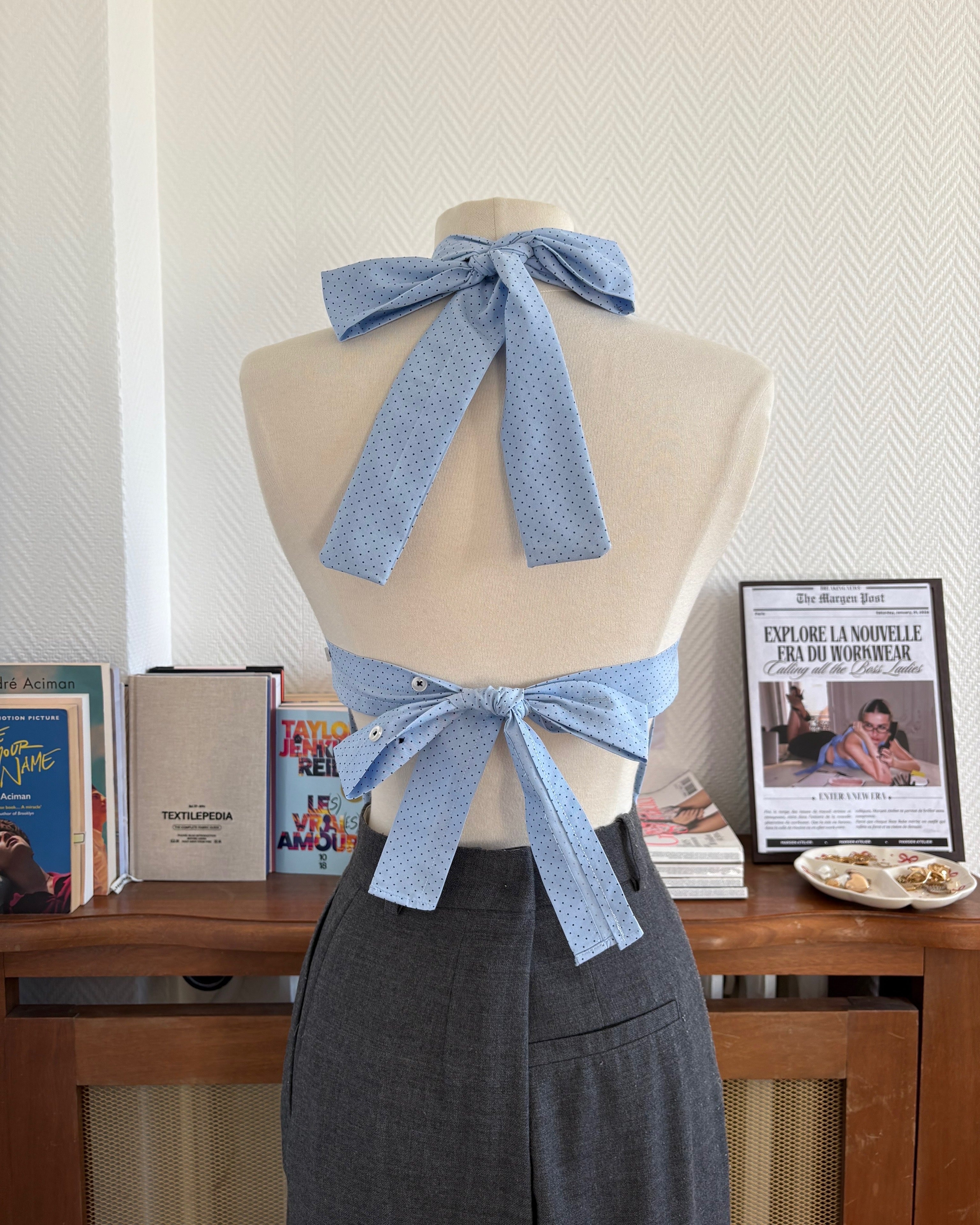 le Top Chemise Blue Polka