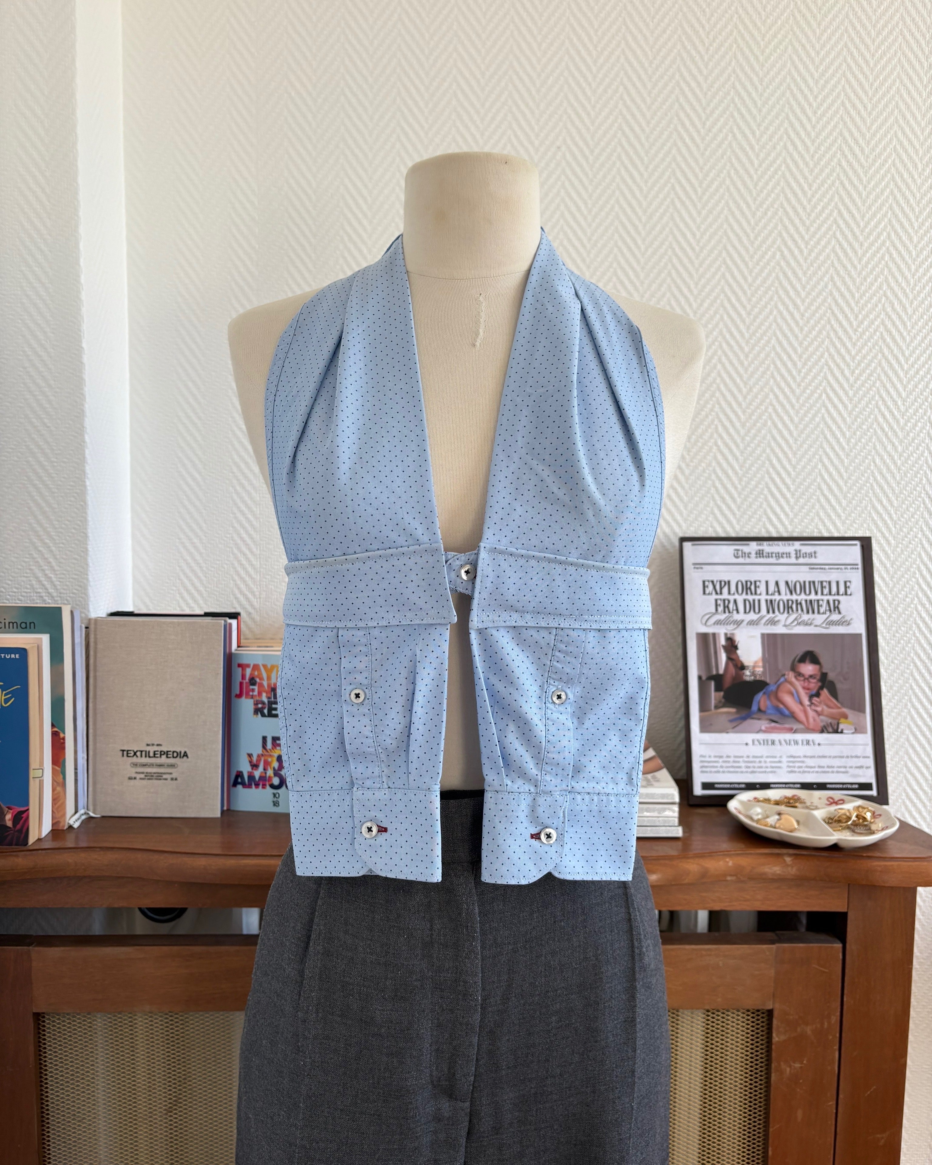 le Top Chemise Blue Polka