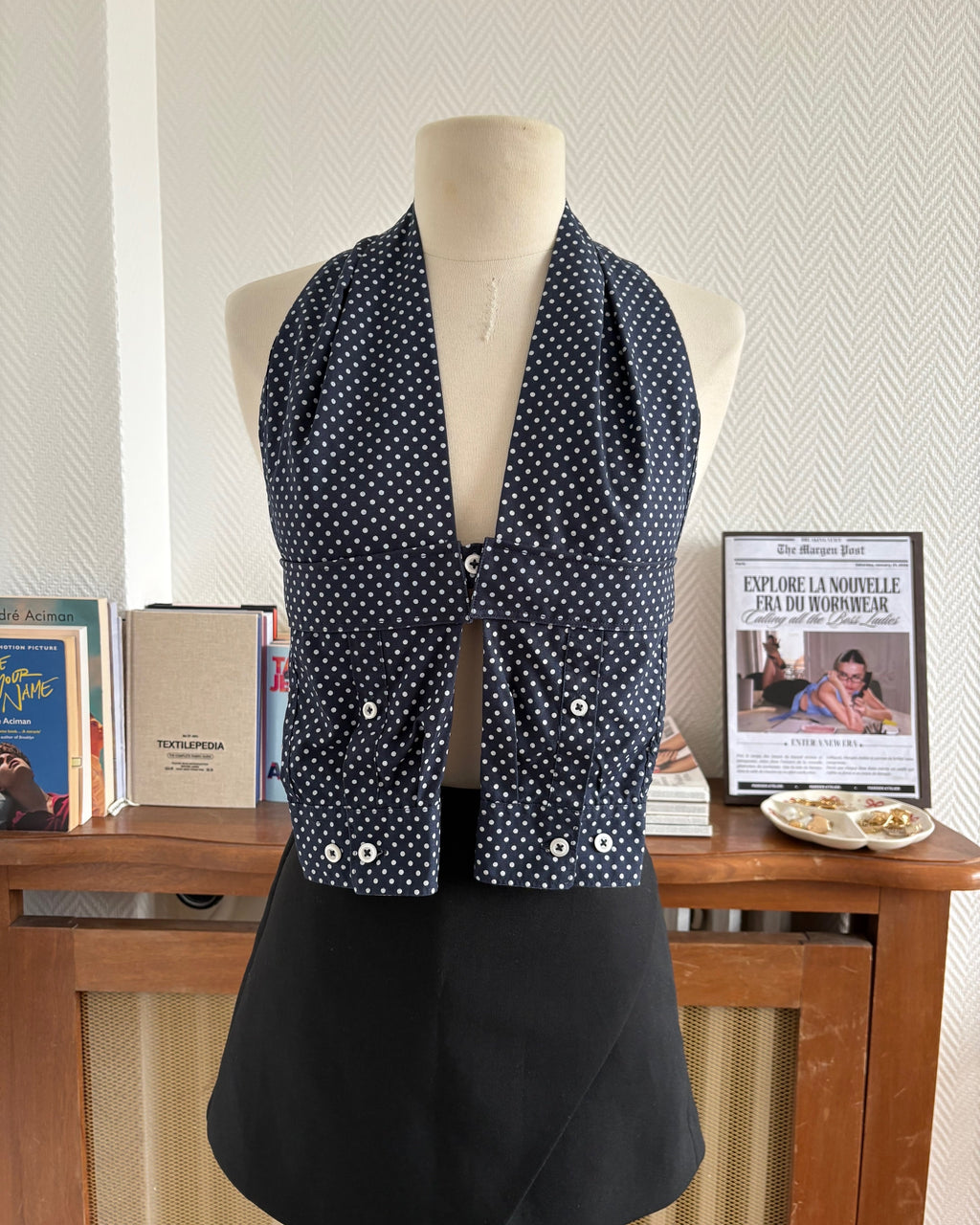le Top Chemise Navy Polka
