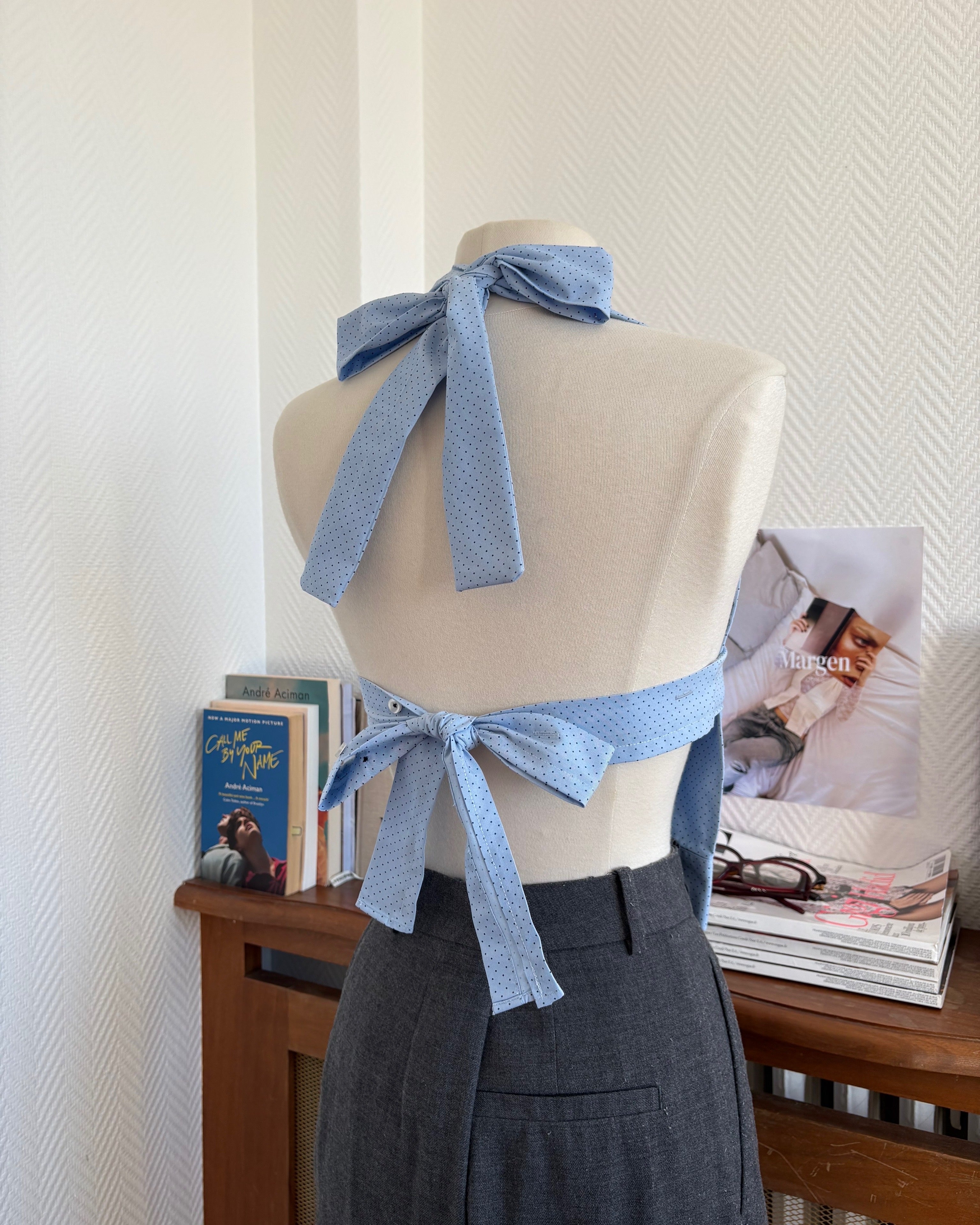 le Top Chemise Blue Polka