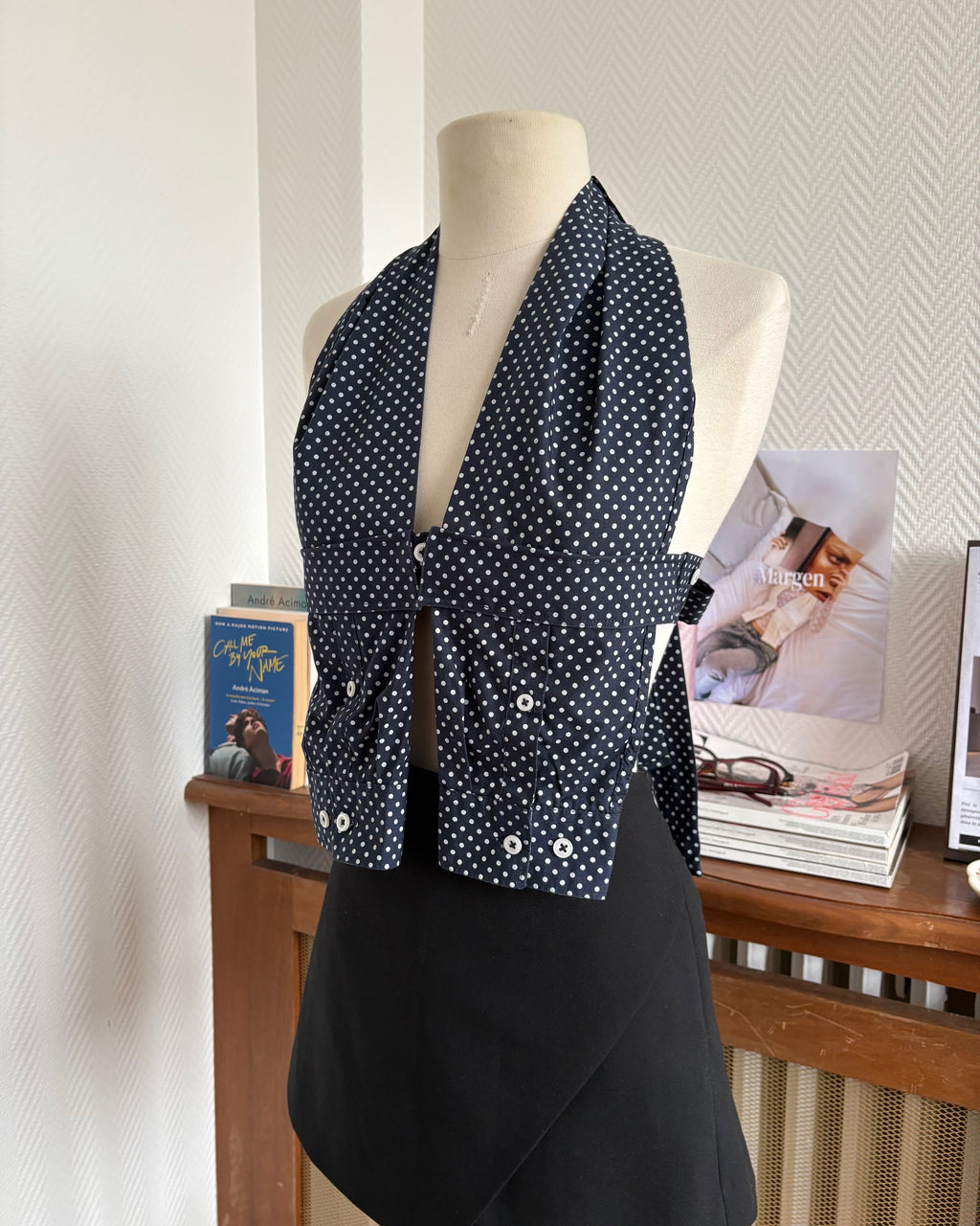 le Top Chemise Navy Polka