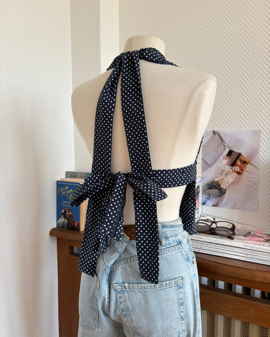 le Top Chemise Navy Polka