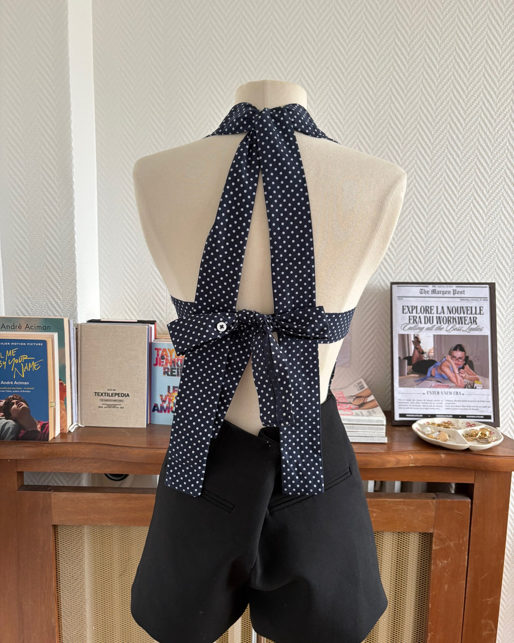 le Top Chemise Navy Polka