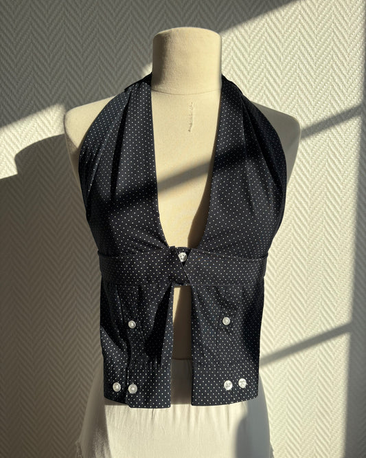 le Top Chemise Navy Polka