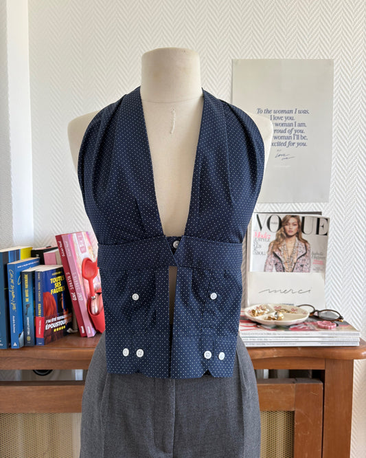 le Top Chemise Navy Polka