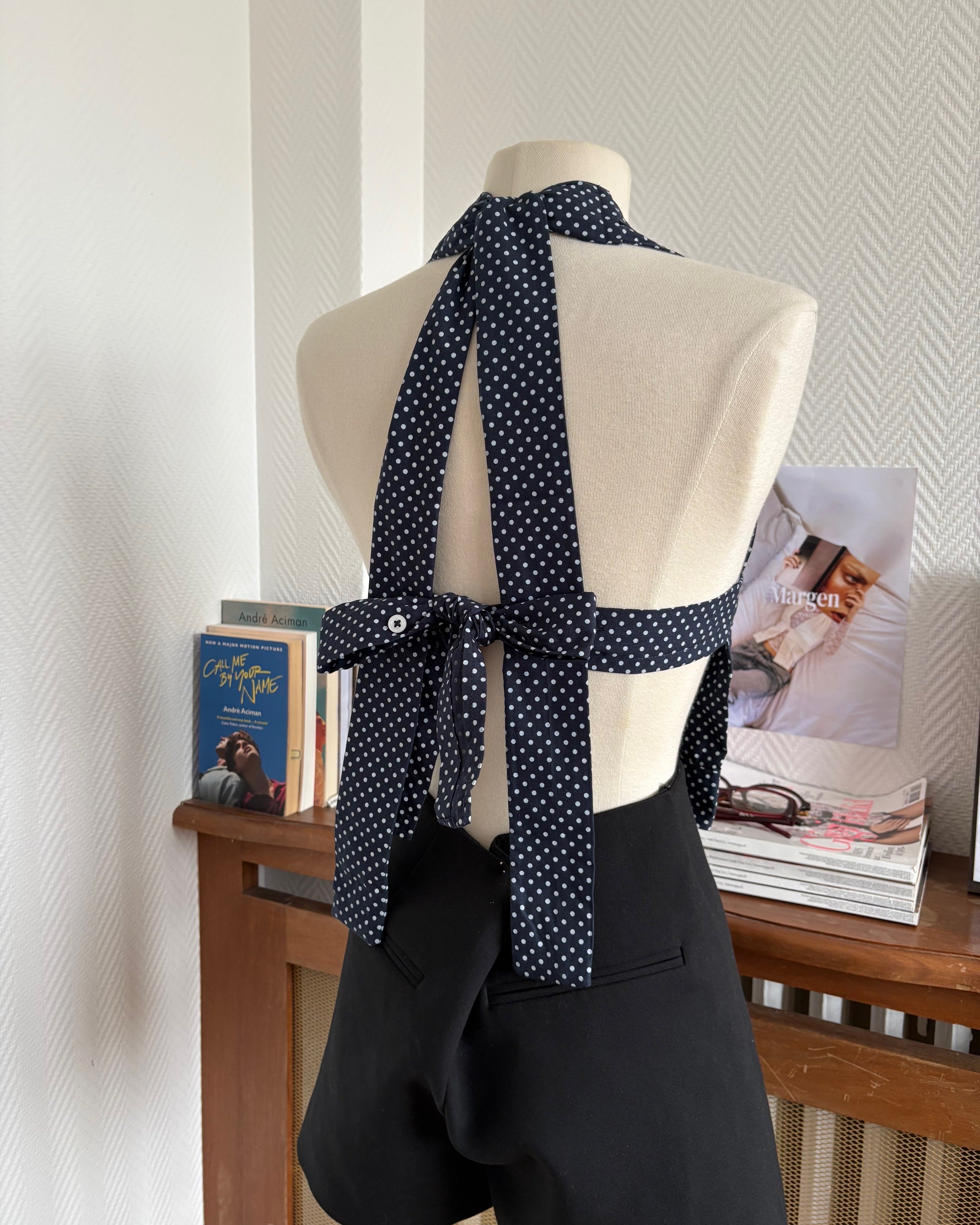 le Top Chemise Navy Polka