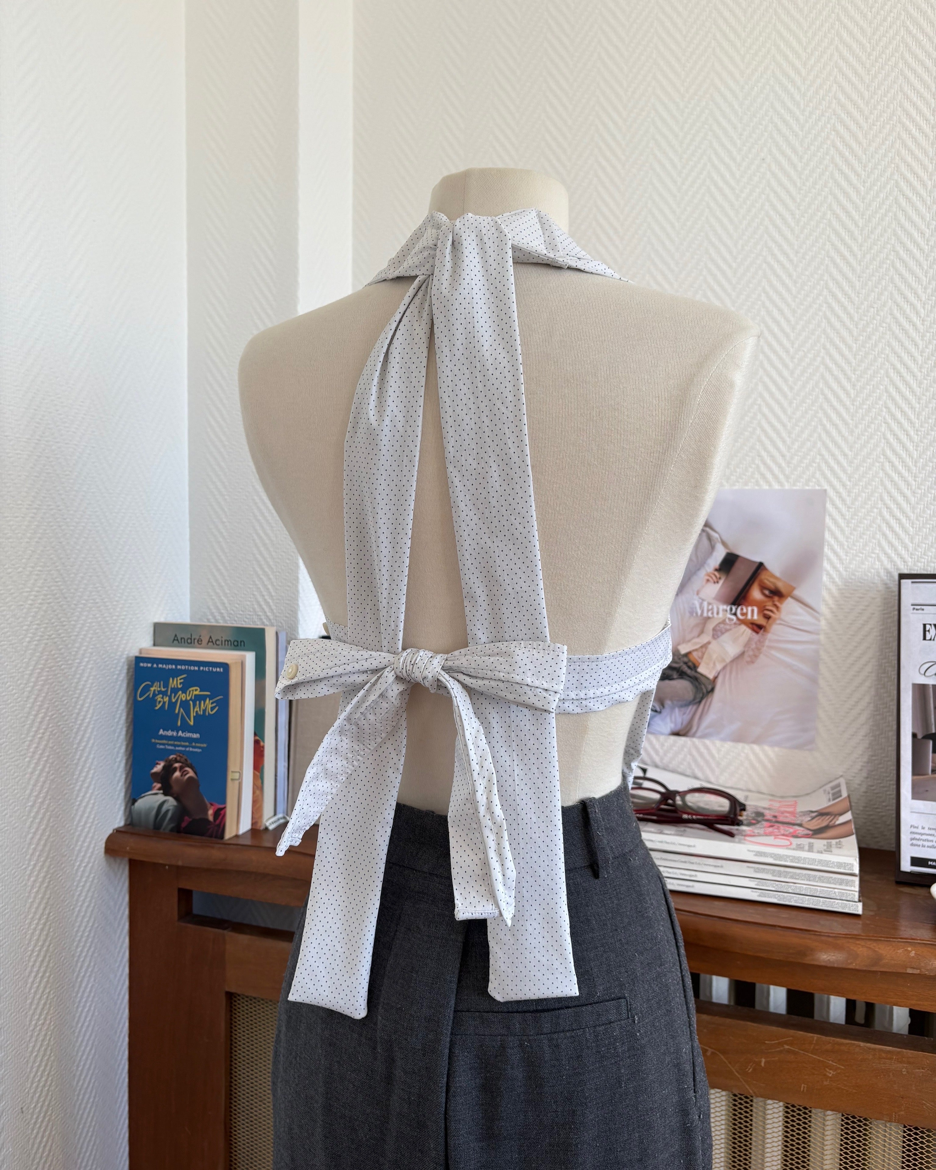 le Top Chemise White Polka